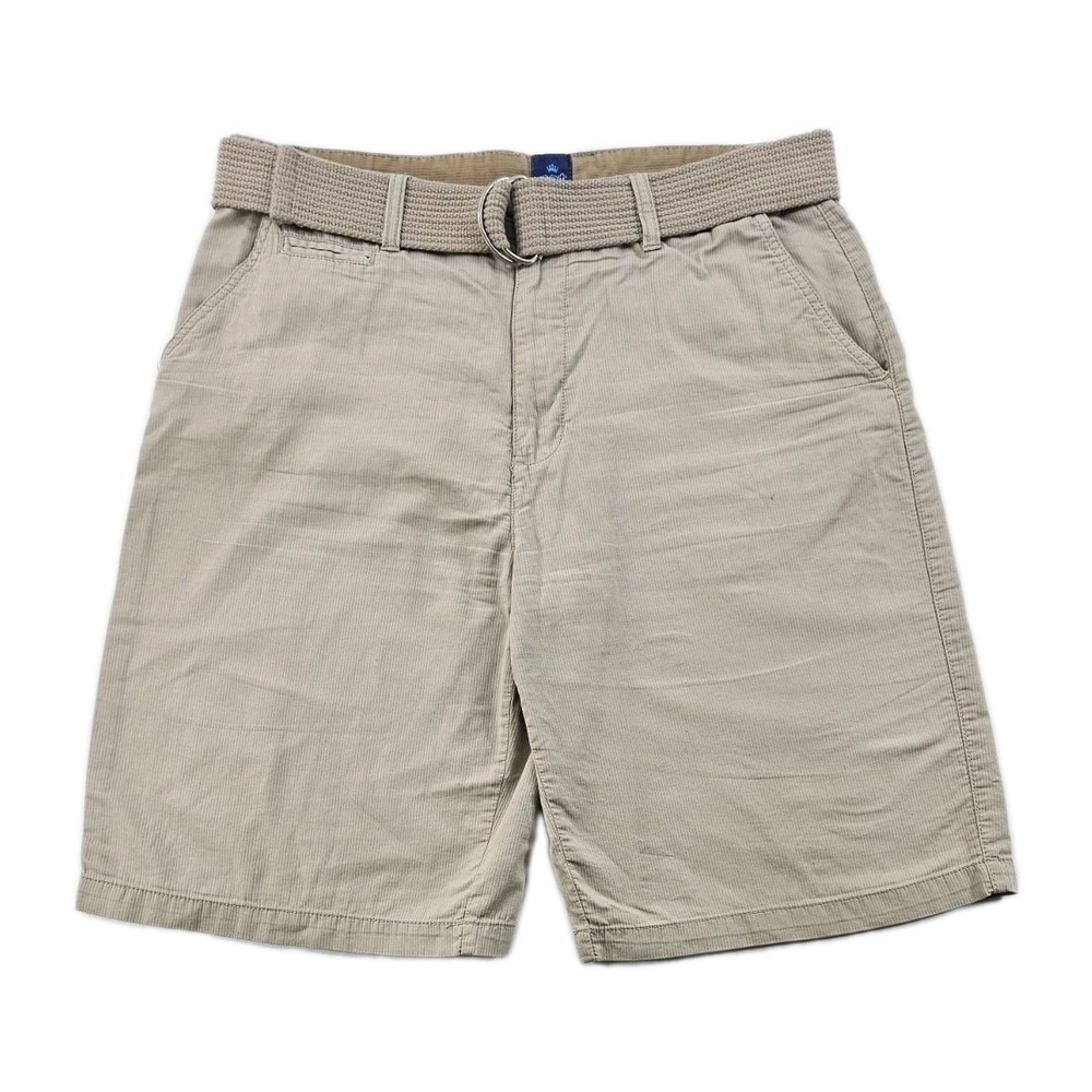 Nat By Nat Nast Ring Belt mens Khaki cargo shorts 36 Utility Pockets Hook & Loop